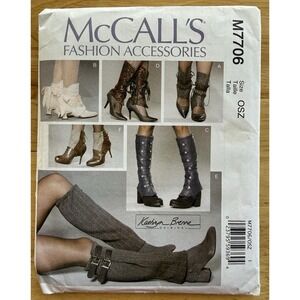 McCall's M7706 Kathryn Brenne Fashion Accessories Misses' Spats Pattern OSZ UC
